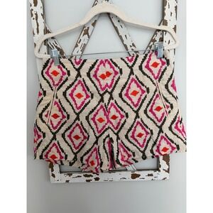 Ann Taylor LOFT Linen Ikat Embroidered The‎ Riviera Shorts Size 6